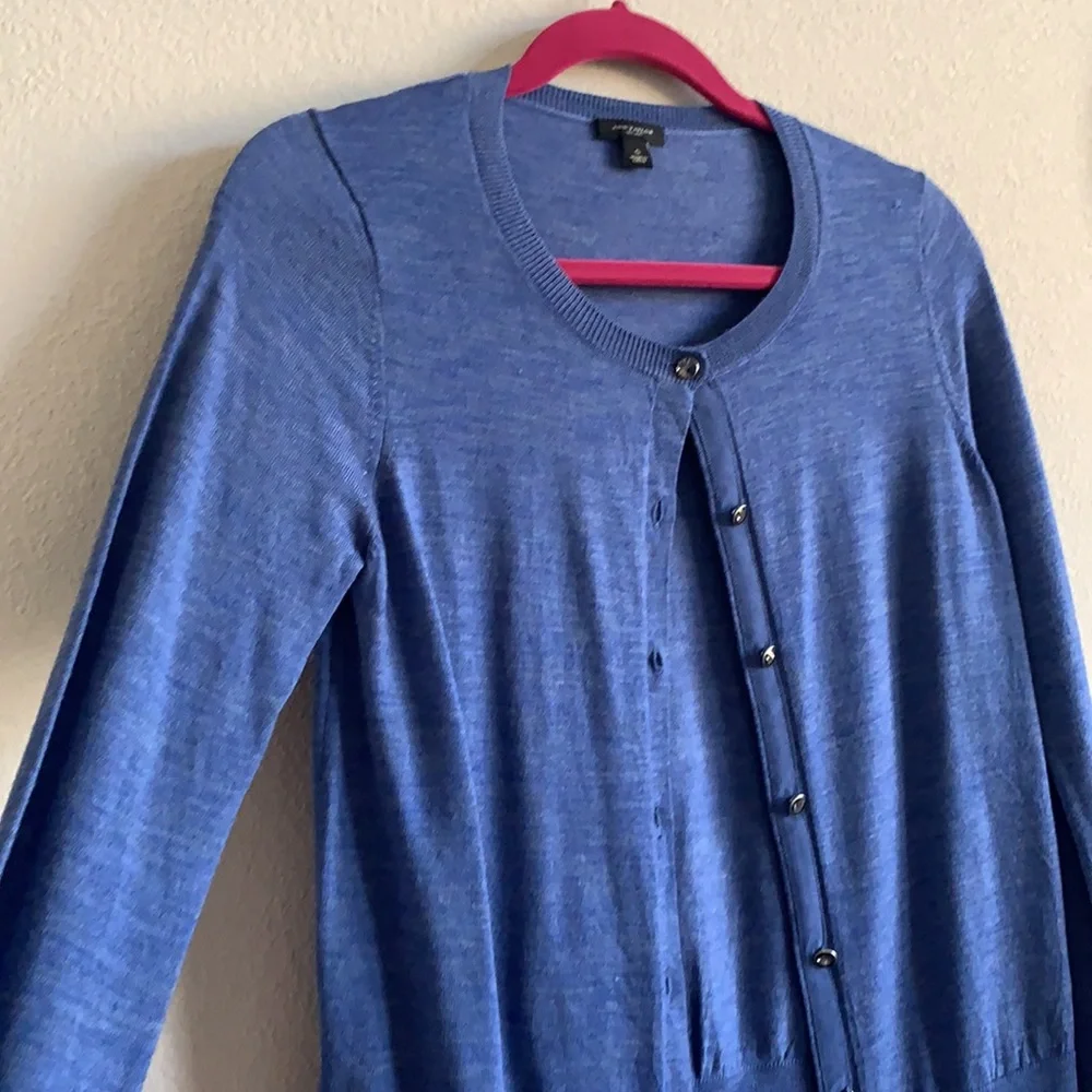 Ann Taylor Cardigan with Gray Rhinestone Buttons - Picture 3 of 7